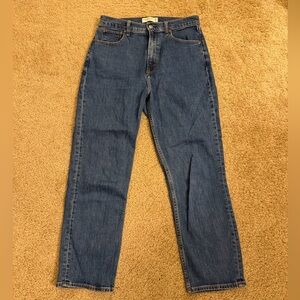 Abercrombie & Fitch Curve Love The Ankle Straight Ultra High Rise Jean